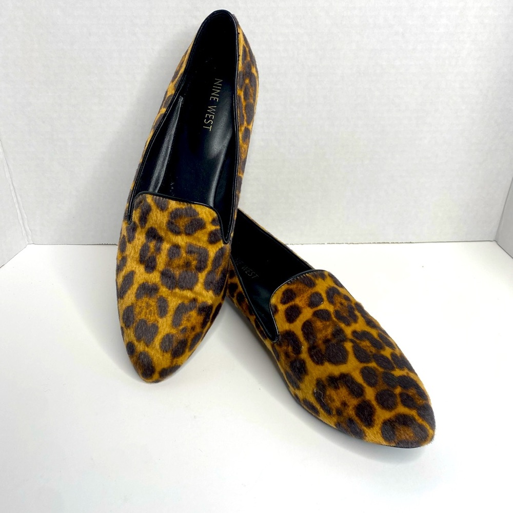 Nine West Suede Animal Print Flats